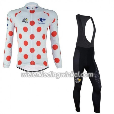 Set Fietsshirt Lange Mouw + Lange Koersbroek 2017 Ronde van Frankrijk N003